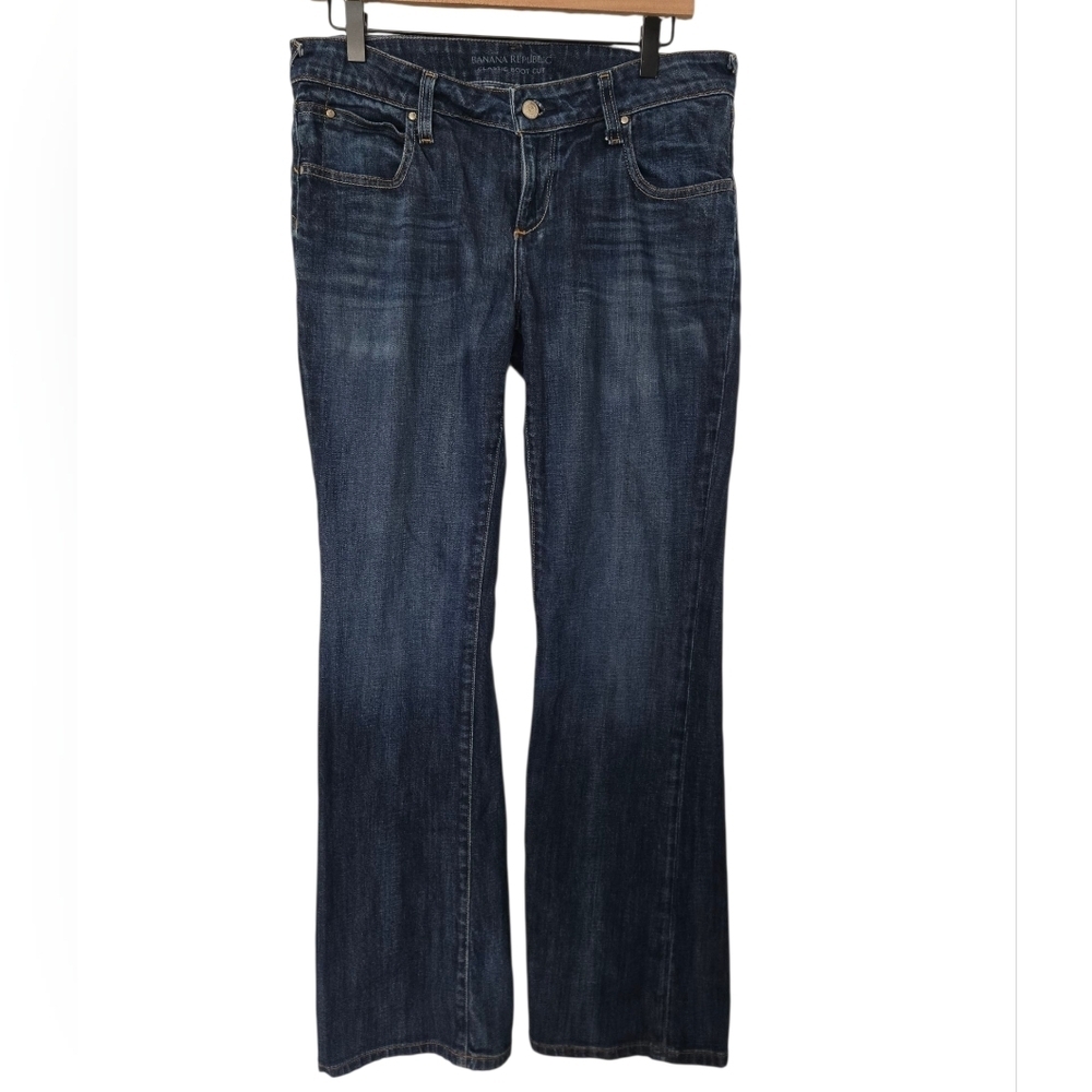 Banana Republic Dark Blue Boot Cut Jeans Size 10